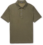 Berluti - Cotton and Silk-Blend Piqué Polo Shirt - Men - Green