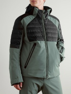 BOGNER - Henik-D Panelled Quilted Ripstop and Shell Hooded Down Jacket - Green