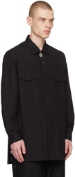 Yohji Yamamoto Black Flap Pocket Shirt