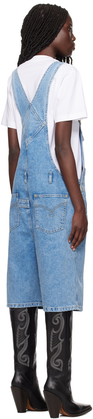 Moschino Jeans Blue Pocket Denim Overalls