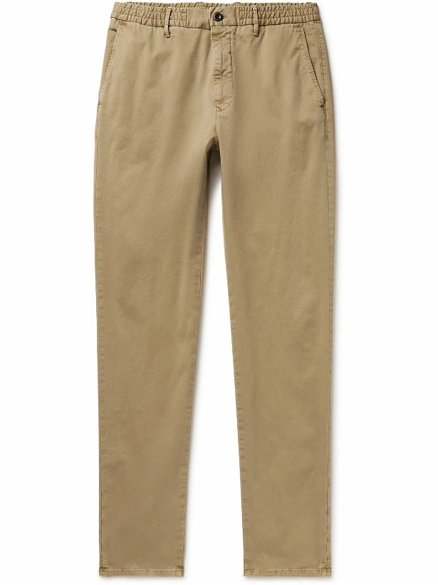 Photo: Incotex - Slim-Fit Cotton-Blend Gabardine Trousers - Neutrals
