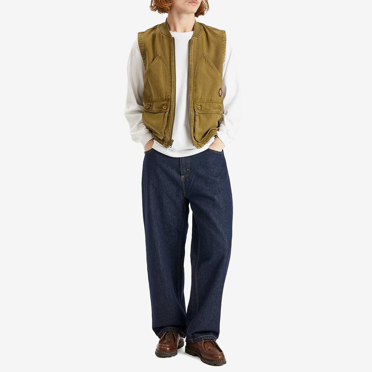Dubbleware Men's Work Vest in Military Green
