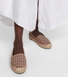 Alaïa Laser-cut leather espadrilles