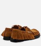 JW Anderson Ruffled suede boat shoes