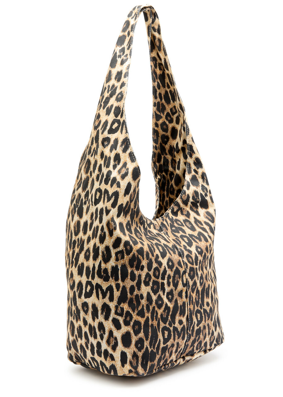 Damson Madder Leopard-print Cotton Cross-body Sling bag - One Size