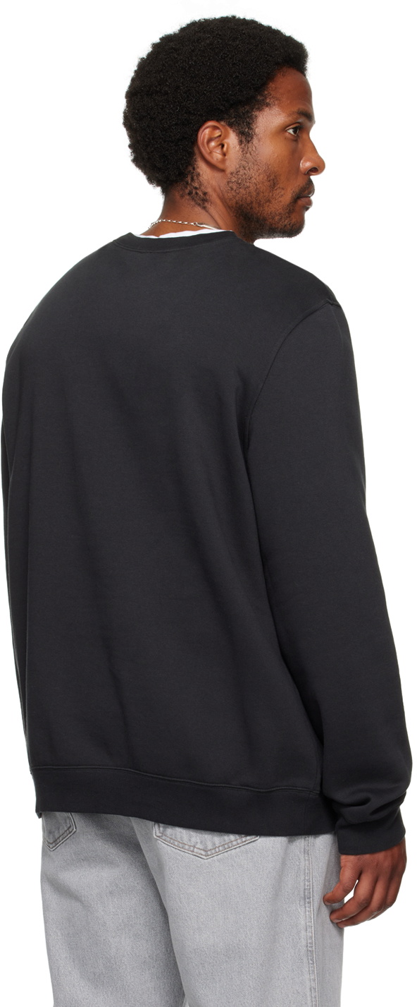 SKIMS Black Fleece Lounge Crewneck Sweatshirt