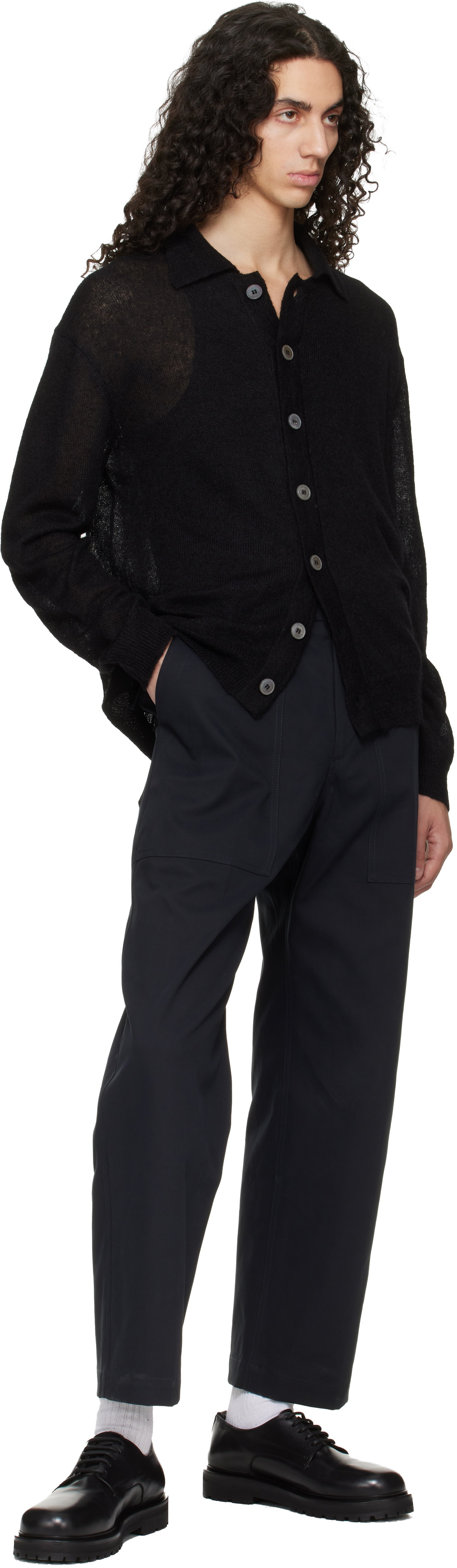 Studio Nicholson Black Hamto Kint Cardigan Studio Nicholson