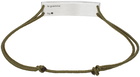 Le Gramme Khaki Godron Cord 'Le 5g' Bracelet