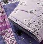 KAPITAL - Quilted Patchwork Bandana-Print Padded Cotton Jacket - Purple