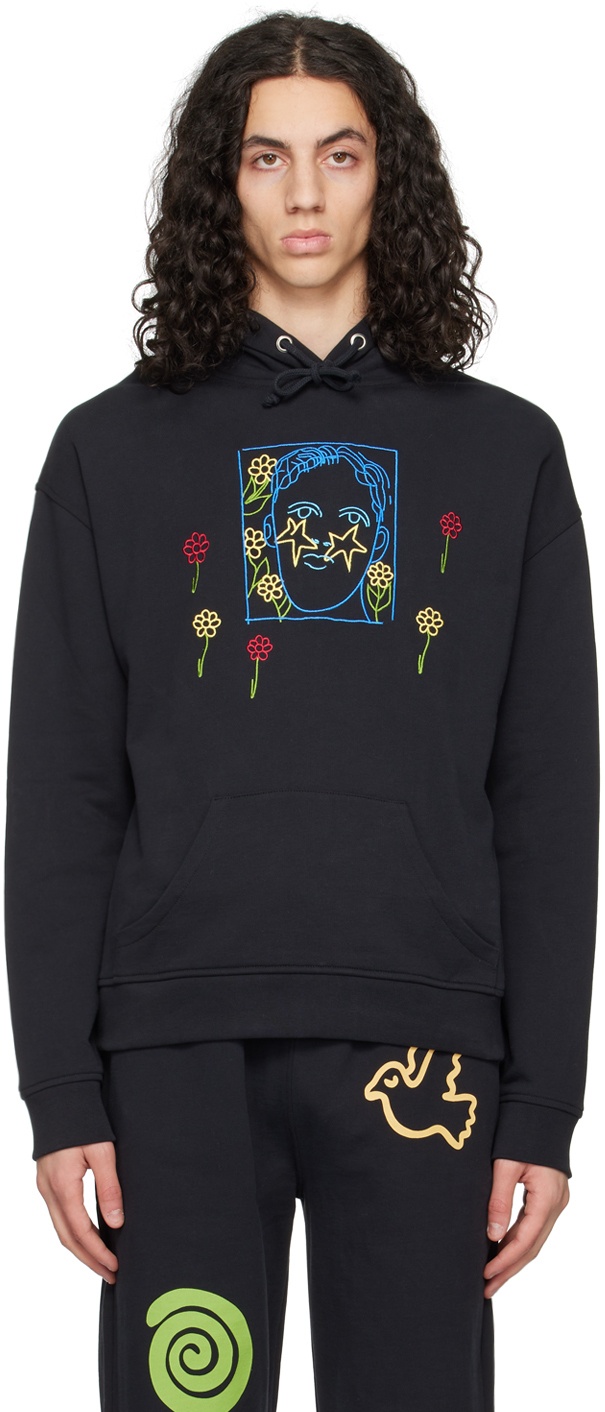 Photo: Carne Bollente Black Embroidered Hoodie