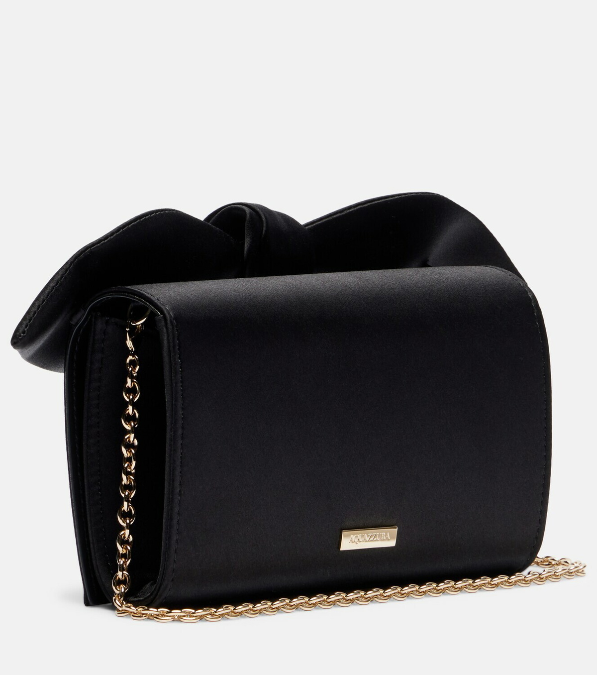 Aquazzura Bow Tie Mini satin clutch