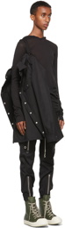 Rick Owens Black Poplin Outershirt Jacket