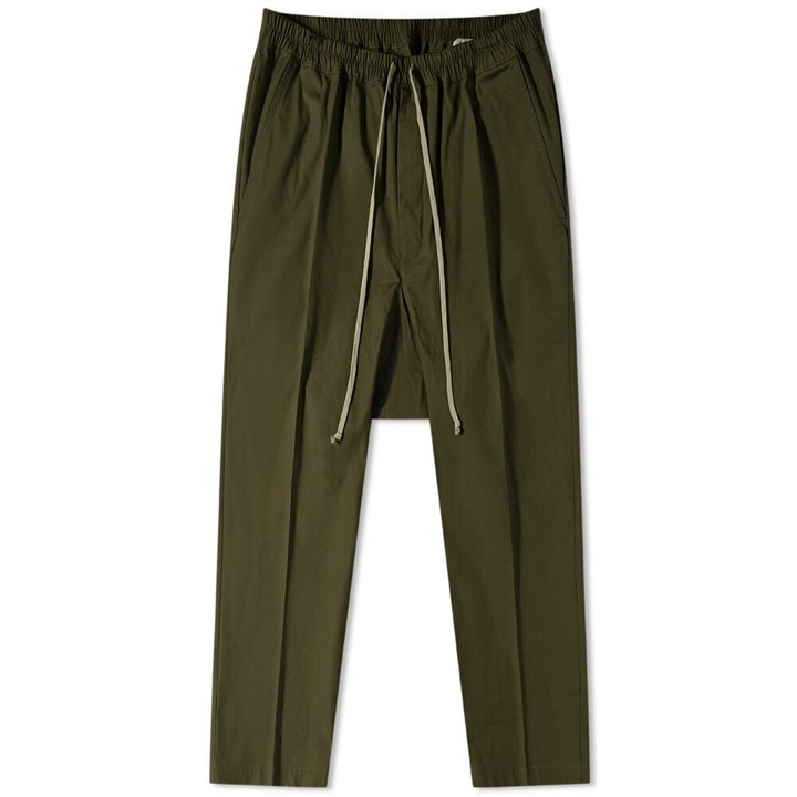 Photo: Rick Owens Men's Drawstring Long Pant in Green