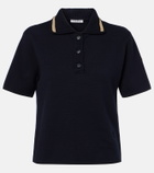 Moncler Knitted cotton polo shirt