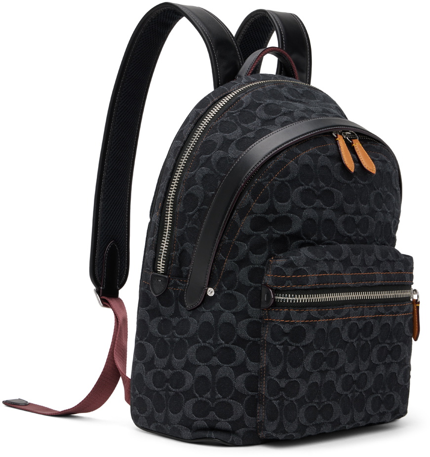 Coach 1941 Black Charter Denim Backpack