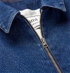 AMI - Logo-Appliquéd Denim Blouson Jacket - Blue