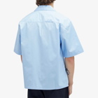 Marni Men's Pocket Logo Vacation Shirt in Iris Blue