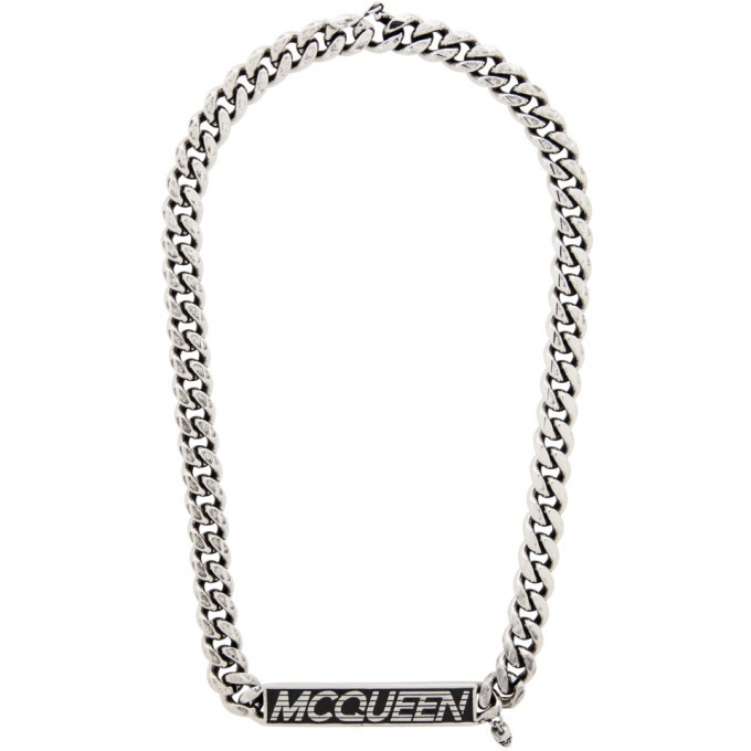 Photo: Alexander McQueen Silver Logo Chain Necklace