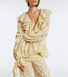 De La Vali Mija ruffled lace blouse