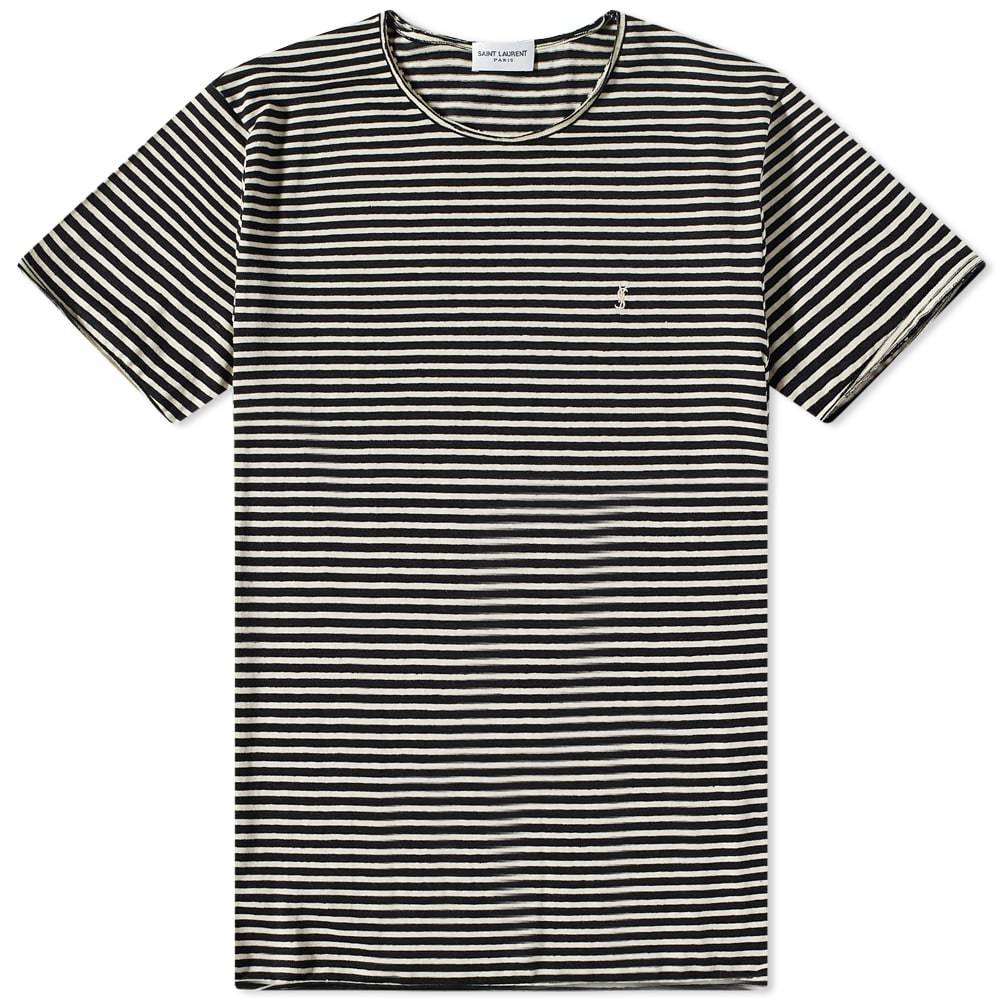 Saint Laurent Stripe Crew Tee Saint Laurent