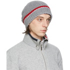 Thom Browne Grey Fine Merino Collaged Links RWB Beanie