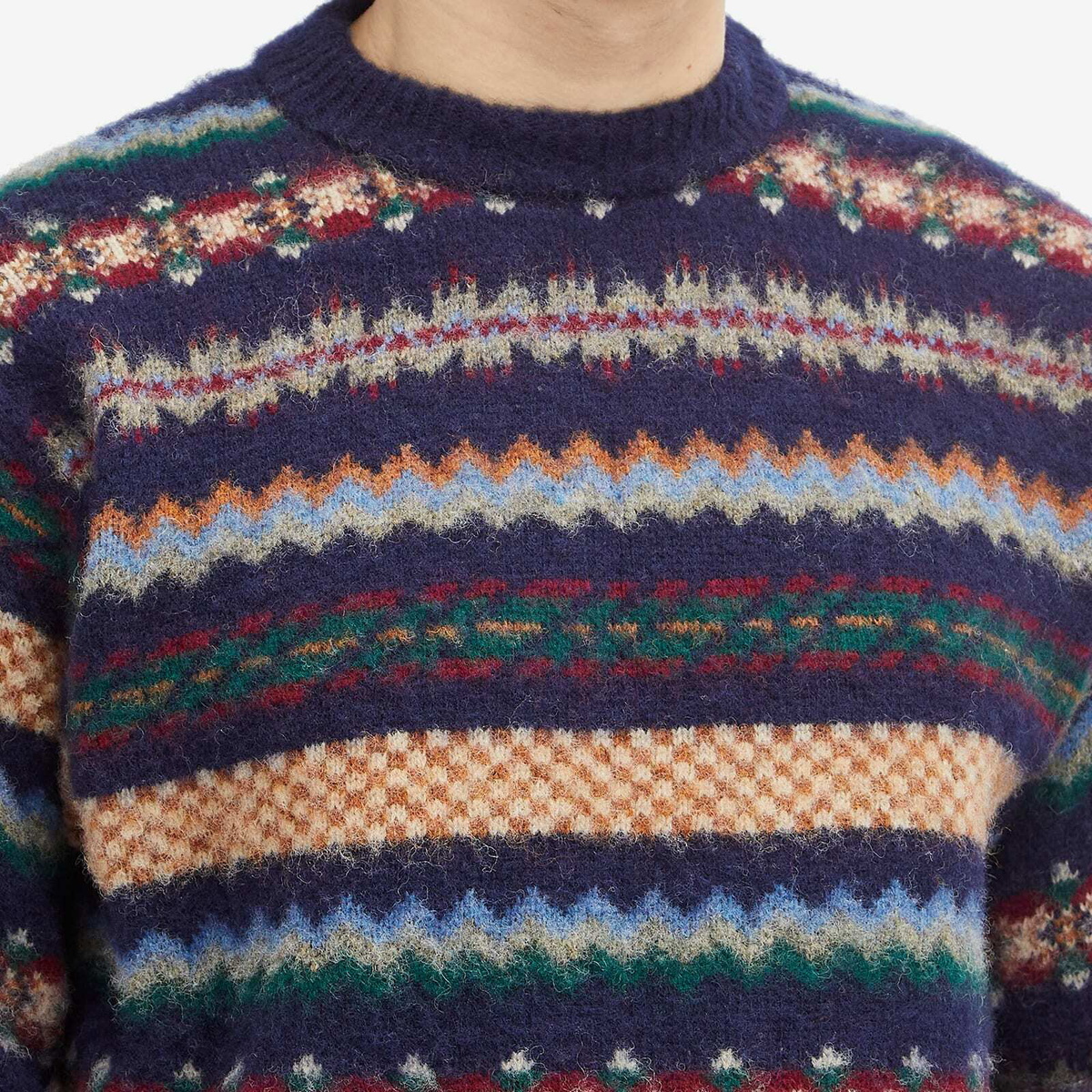 Howlin by Morrison Men's Howlin' A Woolen Wonder Fair Isle Jumper in Navy