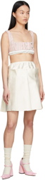 SHUSHU/TONG White Polyester Mini Skirt