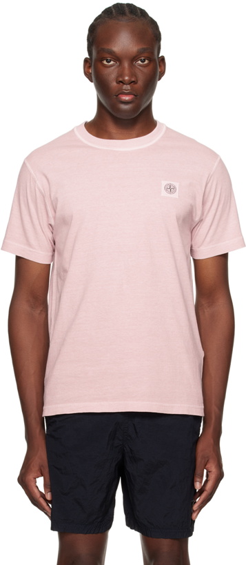 Photo: Stone Island Pink Patch T-Shirt