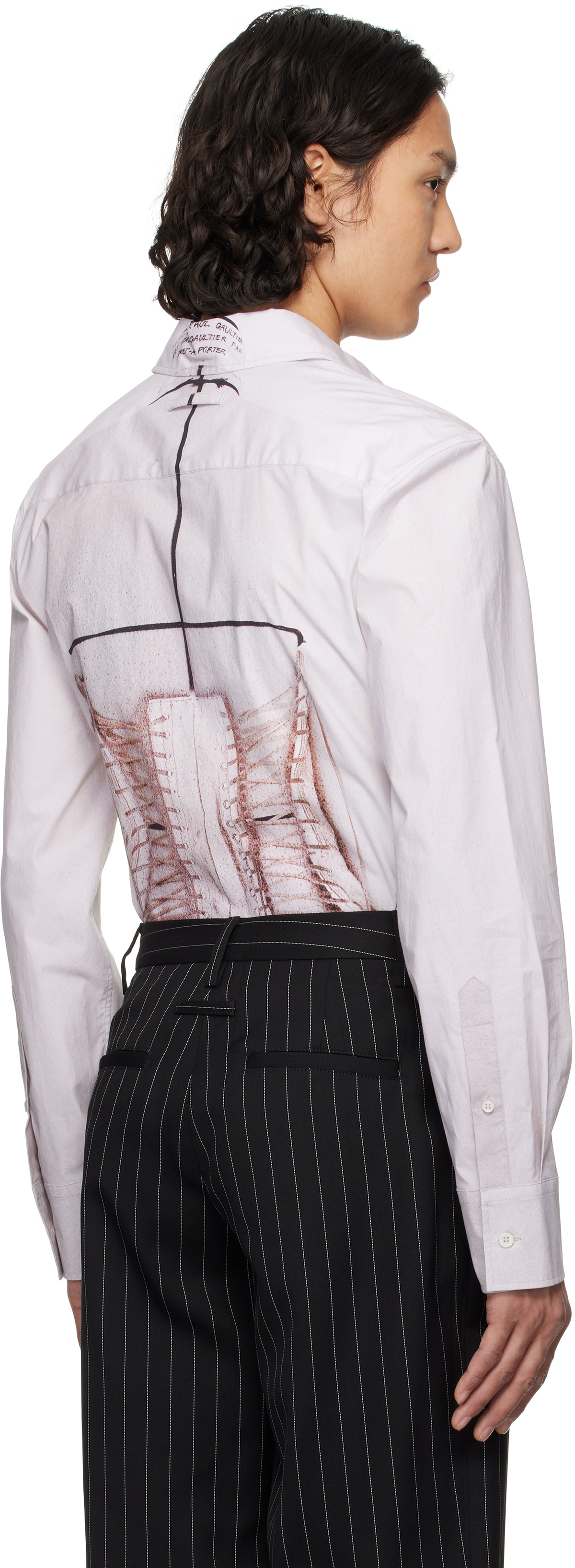 Jean Paul Gaultier Pink 'The Trompe-L'Œil Corset' Shirt