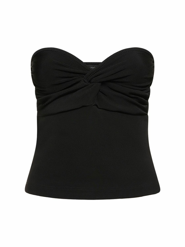 Photo: GOLDSIGN Rib Twist Tube Stretch Viscose Top