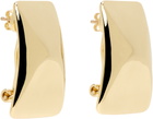 ANINE BING Gold Curved Rectangle Earrings