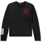 MCQ - Appliquéd Embroidered Cotton-Jersey Sweatshirt - Black