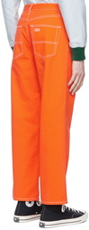 Noah Orange Contrast Stitch Jeans