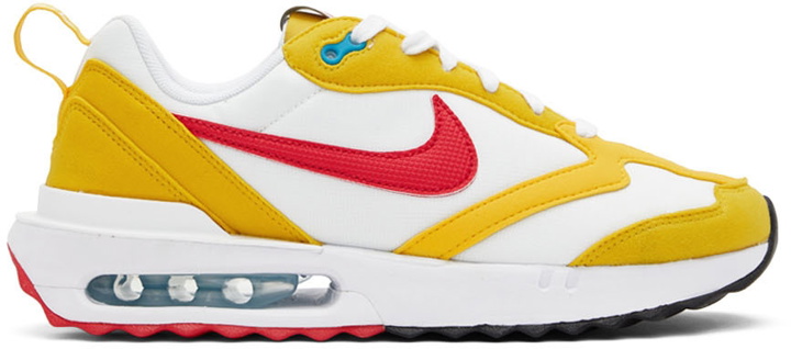 Photo: Nike Yellow & White Air Max Dawn Low-Top Sneakers