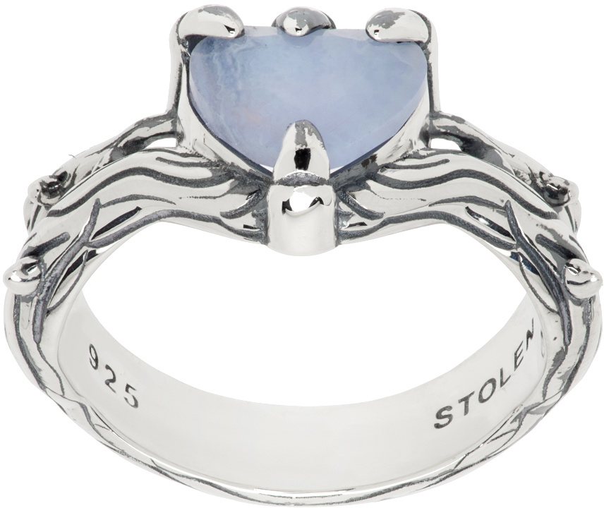 Stolen Girlfriends Club Silver Twisted Heart Ring