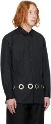 Comme des Garçons Shirt Black Giant Eyelet Shirt