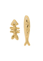 Eliou Sardine And Fishbone 18kt Gold-plated Drop Earrings - One Size