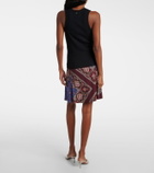 Rabanne Embellished cotton-blend tank top