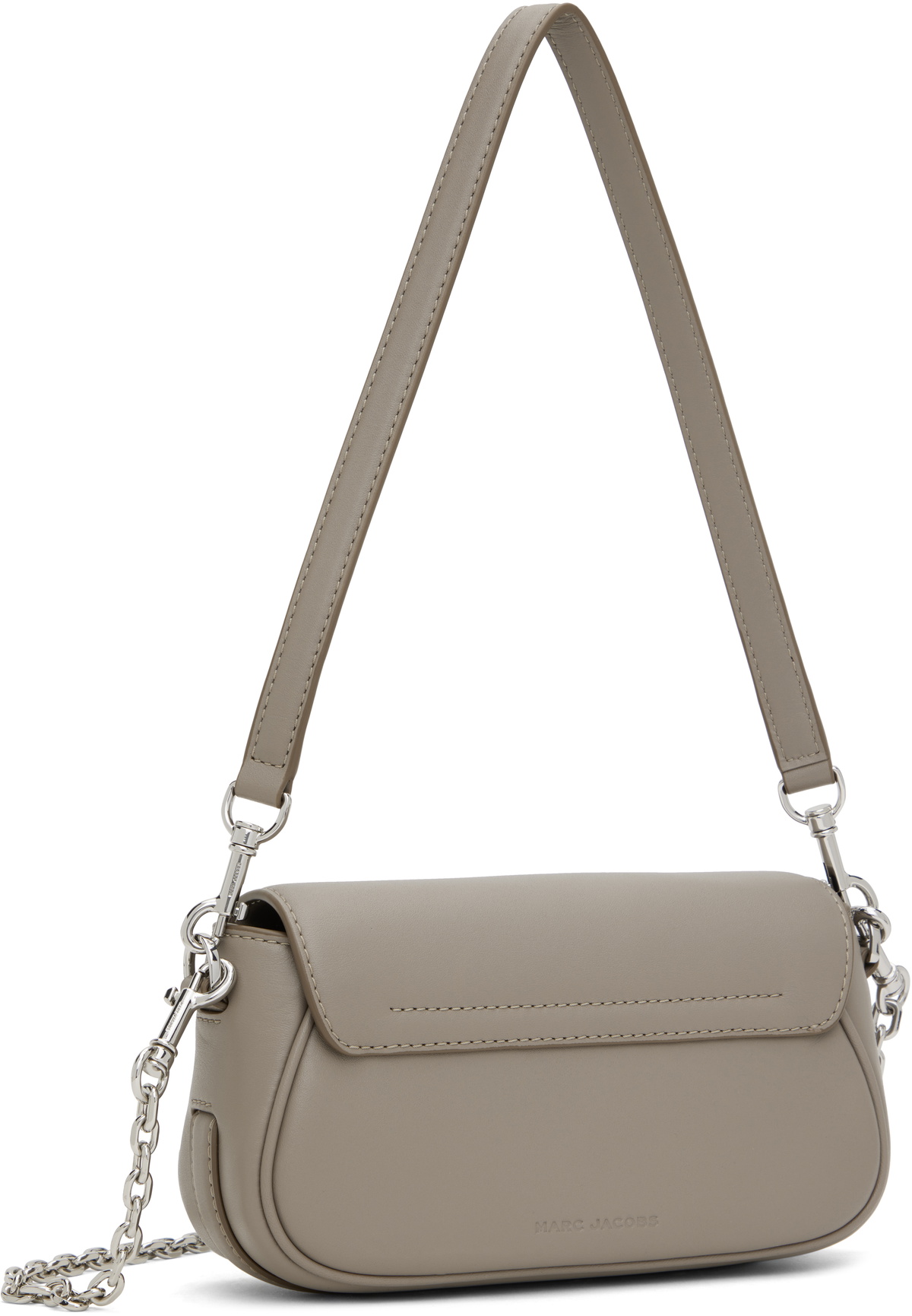 MARC JACOBS レザーハンドバッグ グレー/アイボリー Marc Jacobs Gray 'The Clover' Shoulder Bag Marc Jacobs