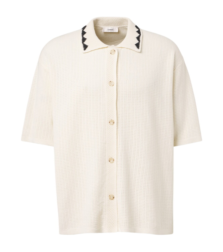 Photo: Commas Embroidered crochet cotton-blend top