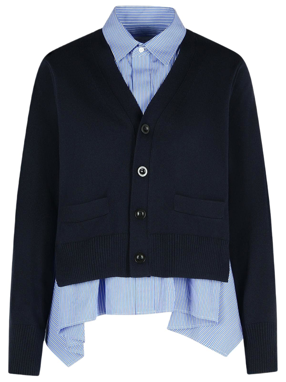 トップス sacai Wool Knit x Nylon Twill Cardigan Wool Knit x Nylon Twill Cardigan | sacai Official Store
