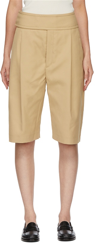 Photo: TOTEME Beige Lombardy Shorts