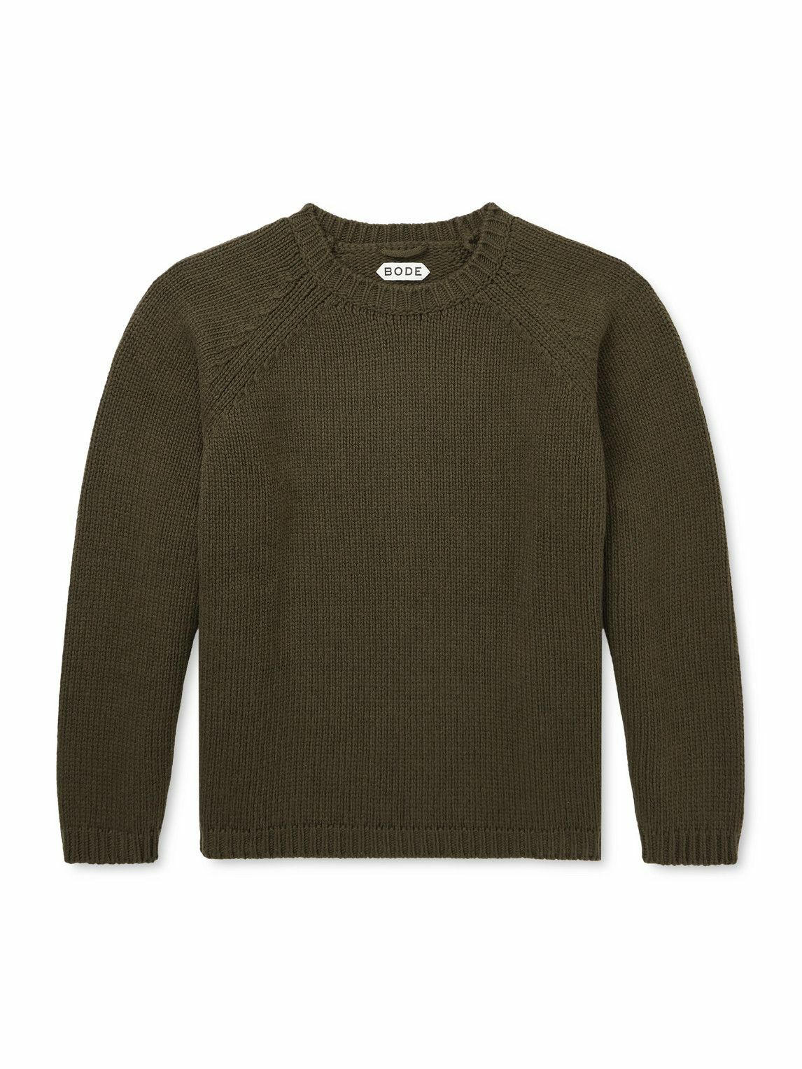 Bode Khaki Cattle Sweater Bode