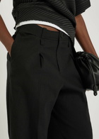Issey Miyake Pleated Woven Trousers Black