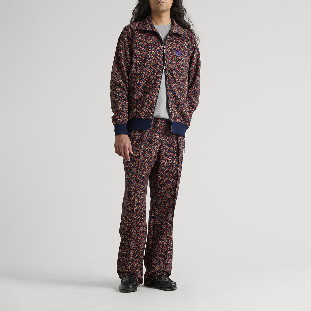 Needles Men's Poly Jacquard Track Pants in Vortex