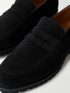 Majordome - M08 Nubuck Penny Loafers - Black