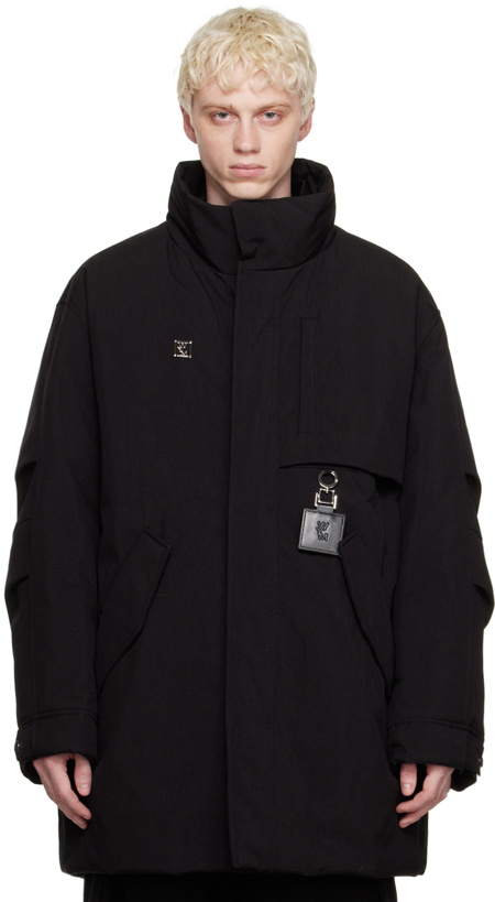 Photo: Wooyoungmi Black Funnel Neck Down Coat