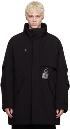 Wooyoungmi Black Funnel Neck Down Coat