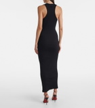 Jean Paul Gaultier Piercing cotton jersey maxi dress