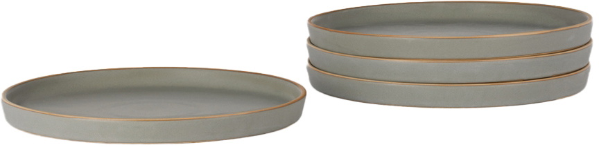 Lineage Ceramics Gray Entrée Plate, 4 pcs